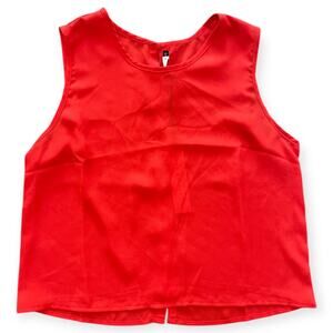 Three Eighty Two Boxy Sleeveless Button Back Top
